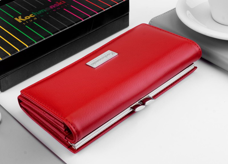 portfel damski czerwony